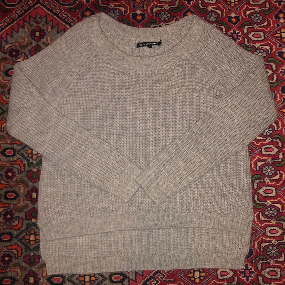 Rag & Bone Knit grey wool sweater
